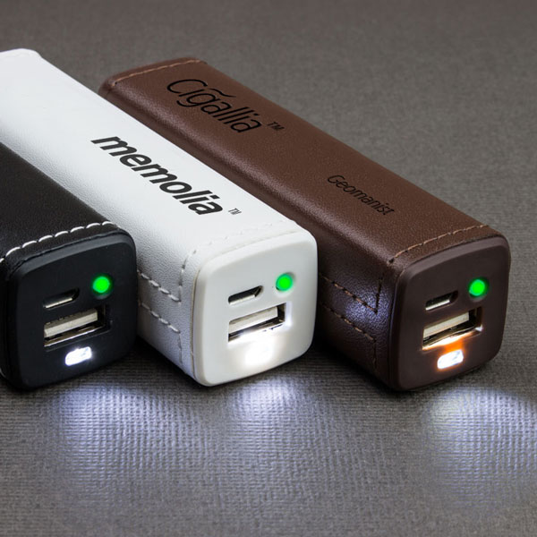 レザースティックモバイルバッテリー2600ｍAh 3R-FMB16